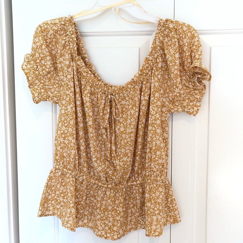 Yellow Flowery shirt